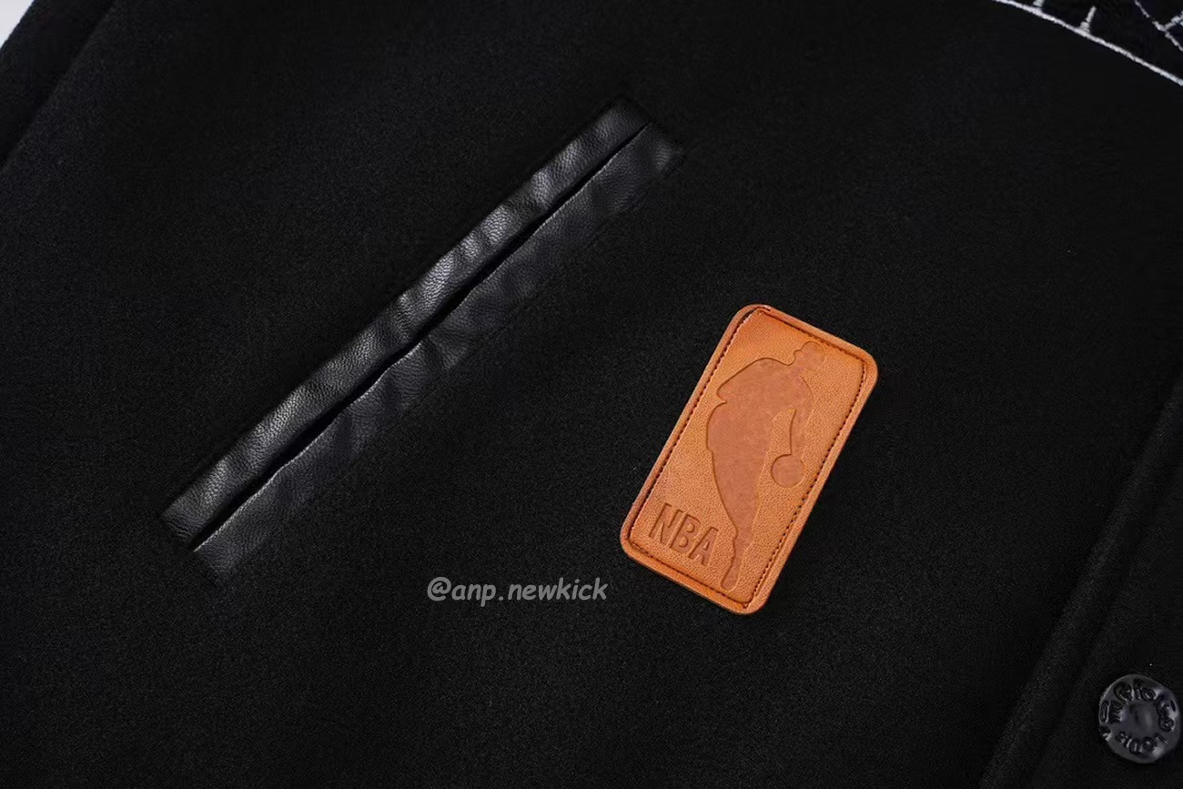 Louis Vuitton X Nba Leather Basketball Jacket Black (8) - newkick.app